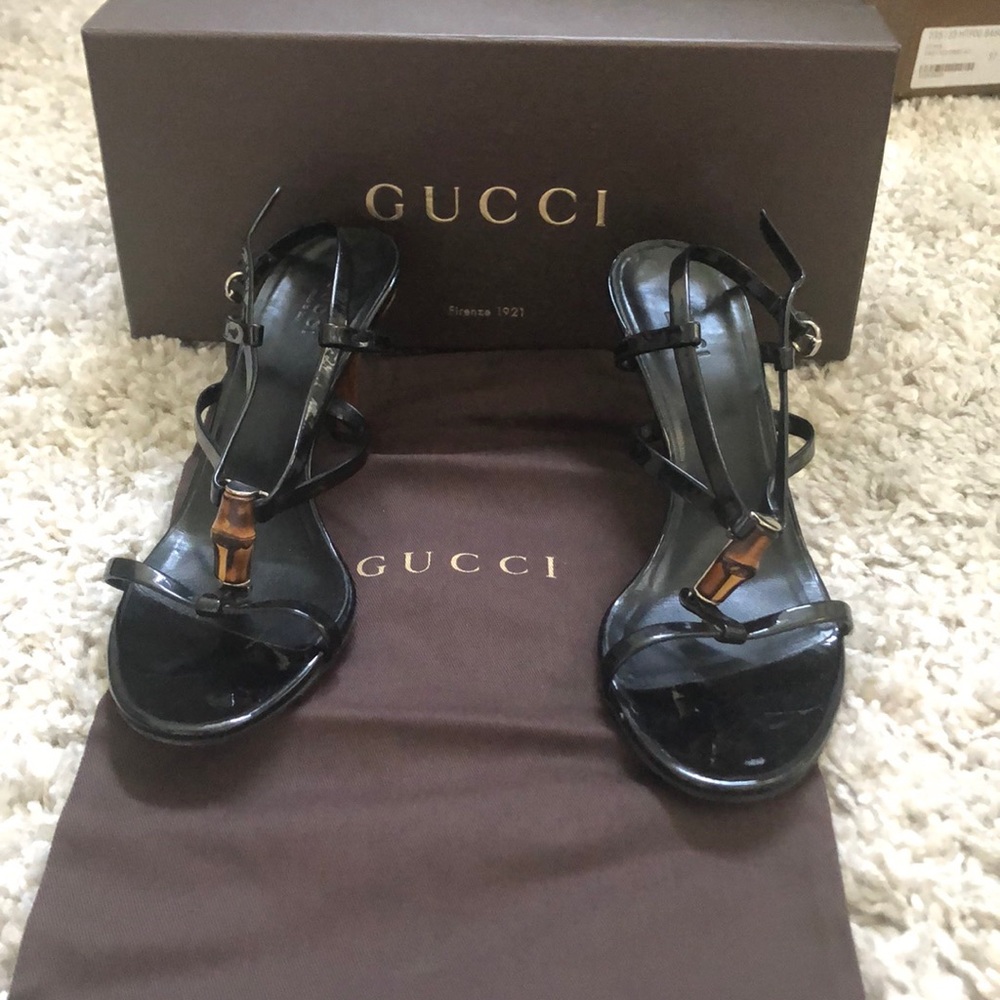 Gucci Black Bamboo Heels SOLD - Picture 2 of 4